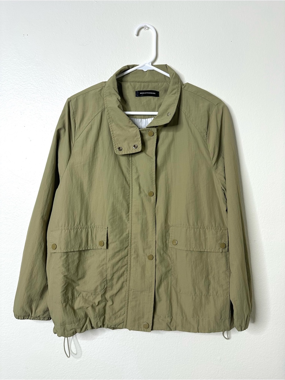 Women's Utility Jacket Lightweight in Olive Green MOOLBYOUNGZARI one size